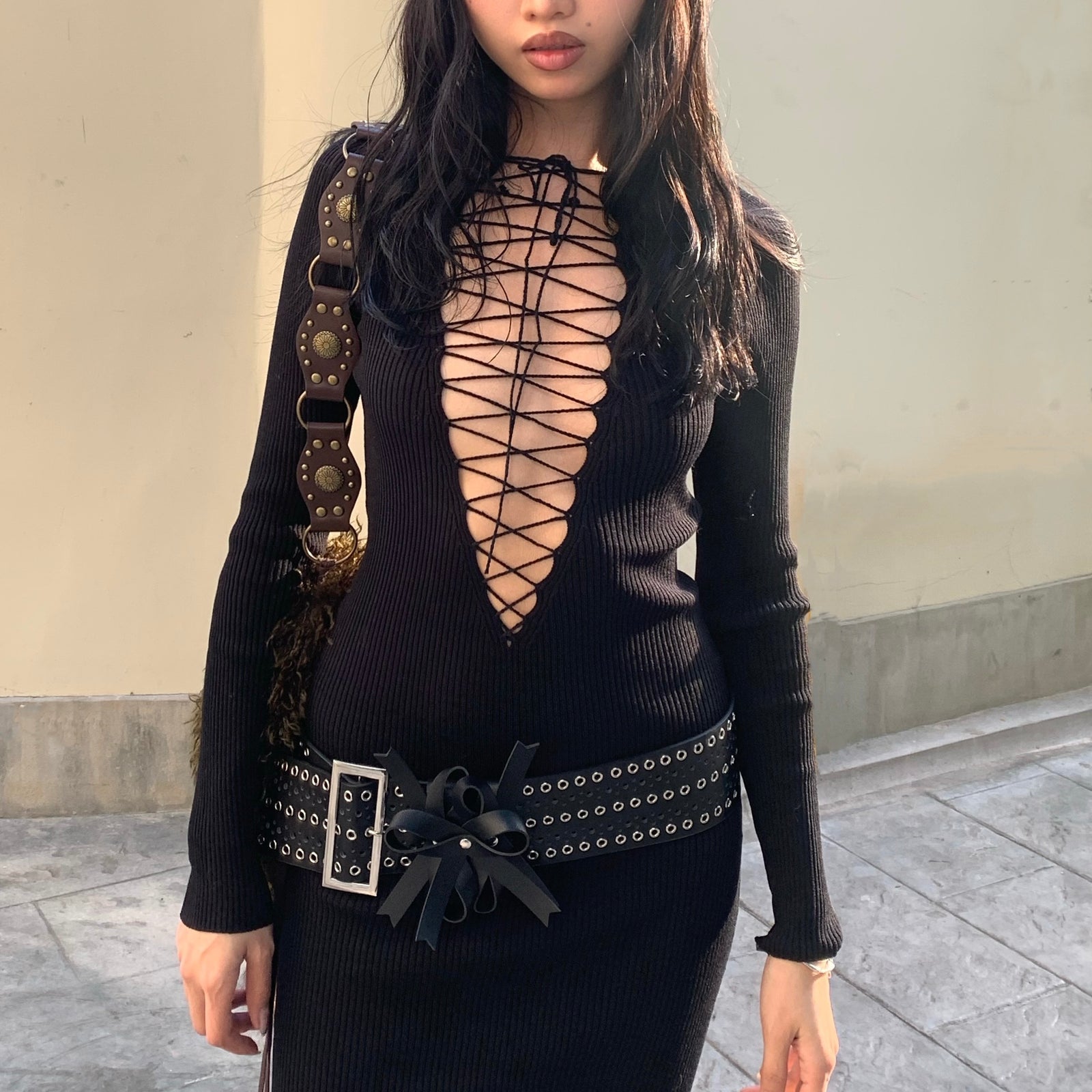 Black Woven Belt